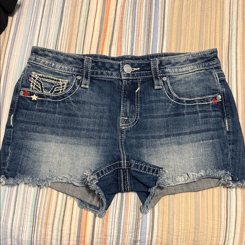 Vigoss Blue Jean Shorts with Star Accents